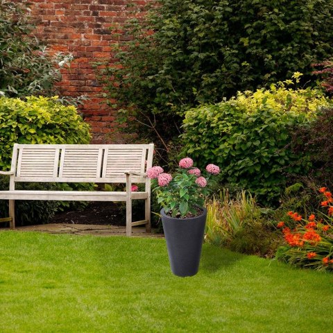 Doniczka ogrodowa plastikowa szara okrągła 24x35 cm VILDE 339311