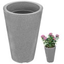 Doniczka ogrodowa plastikowa szara okrągła 24x35 cm VILDE 339320