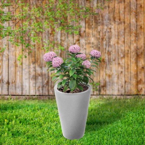 Doniczka ogrodowa plastikowa szara okrągła 24x35 cm VILDE 339320