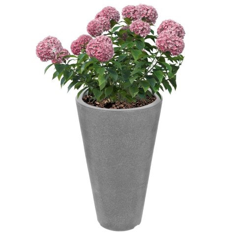 Doniczka ogrodowa plastikowa szara okrągła 28x45 cm VILDE 339321