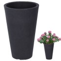 Doniczka ogrodowa plastikowa szara okrągła 35,5x55,5 cm VILDE 339313