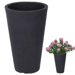 Doniczka ogrodowa plastikowa szara okrągła 35,5x55,5 cm VILDE 339313