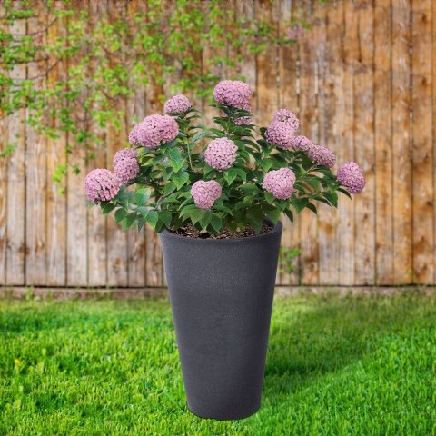 Doniczka ogrodowa plastikowa szara okrągła 35,5x55,5 cm VILDE 339313