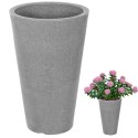 Doniczka ogrodowa plastikowa szara okrągła 35,5x55,5 cm VILDE 339322