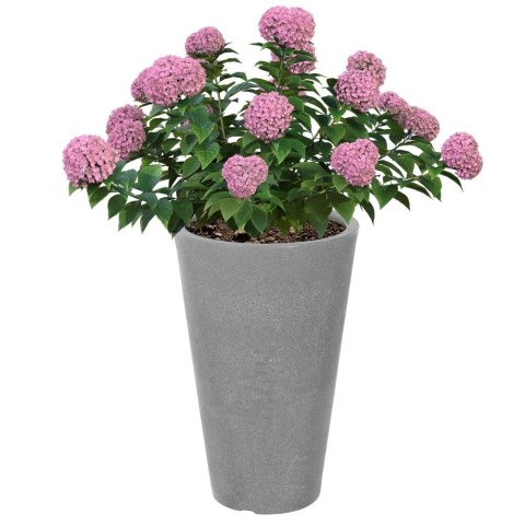 Doniczka ogrodowa plastikowa szara okrągła 35,5x55,5 cm VILDE 339322