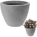 Doniczka ogrodowa plastikowa szara okrągła 37,5x48 cm VILDE 339326