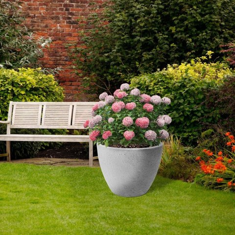 Doniczka ogrodowa plastikowa szara okrągła 37,5x48 cm VILDE 339326