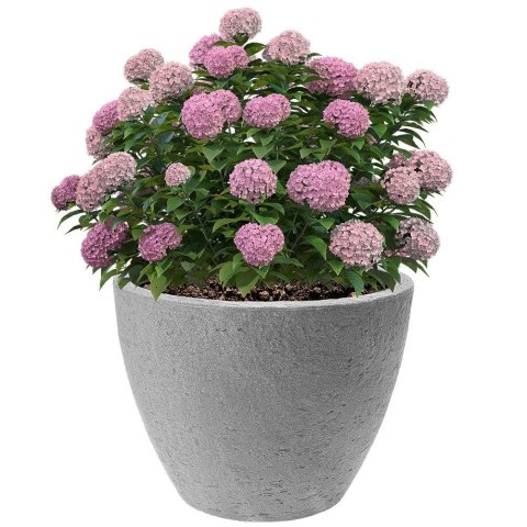 Doniczka ogrodowa plastikowa szara okrągła 37,5x48 cm VILDE 339326