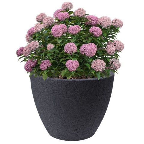 Doniczka ogrodowa plastikowa szara okrągła 37,5x48 cm VILDE 339327