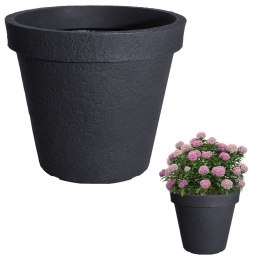 Doniczka ogrodowa plastikowa szara okrągła 48,5x43 cm VILDE 339333