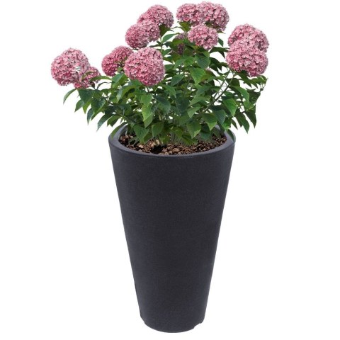 Doniczka ogrodowa plastikowa szara okrągła duża 28x45 cm VILDE 339312