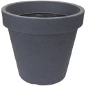 Doniczka ogrodowa plastikowa szara okrągła duża 39x35 cm VILDE 339153