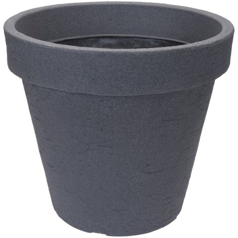 Doniczka ogrodowa plastikowa szara okrągła duża 39x35 cm VILDE 339153