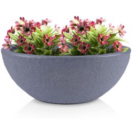 Doniczka ogrodowa plastikowa szara owalna 59x34 cm VILDE 339199