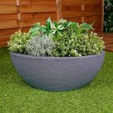 Doniczka ogrodowa plastikowa szara owalna 59x34 cm VILDE 339199