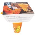 Kubek ze słomką i miską na popcorn nachosy pomarańczowy 500ml ORION 121793
