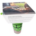 Kubek ze słomką i miską na popcorn nachosy zielony 500ml ORION 121792