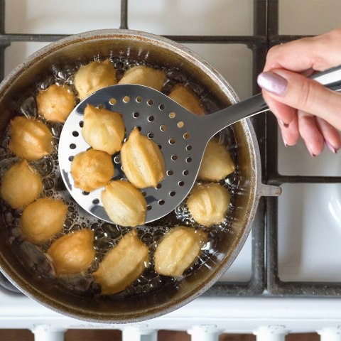 Łyżka szumówka stalowa kuchenna 32cm GET-IT 259150