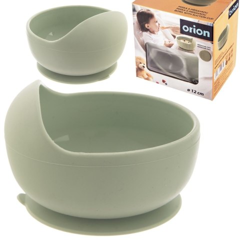 Miseczka dla dziecka dzieci silikonowa z przyssawką zielona 360ml ORION 129221