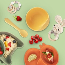 Miseczka dla dziecka dzieci silikonowa z przyssawką żółta 360ml ORION 129222