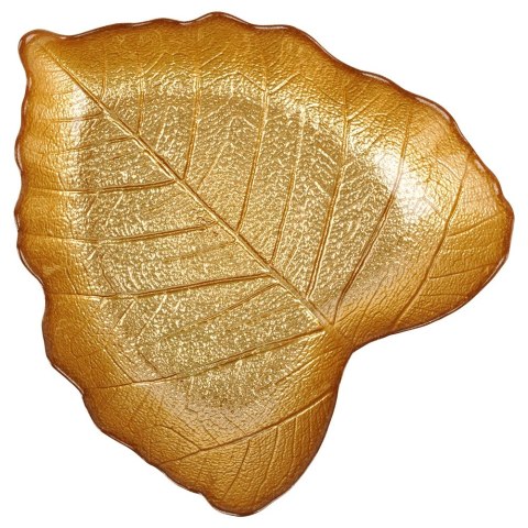 Miseczka szklana do serwowania złota liść miska 16x14cm 180ml VILDE 139733