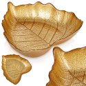 Miseczka szklana do serwowania złota liść miska 16x14cm 180ml VILDE 139733