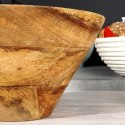 Miska drewniana na owoce warzywa przekąski MANGO 19.5cm 1L VILDE 139286