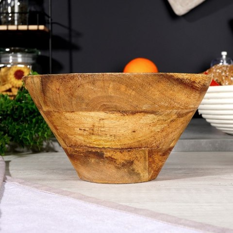 Miska drewniana na owoce warzywa przekąski MANGO 19.5cm 1L VILDE 139286