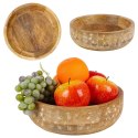 Miska drewniana na owoce warzywa przekąski MANGO 24cm 2.3L VILDE 139197