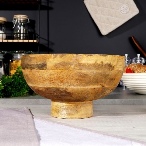 Miska drewniana na owoce warzywa przekąski MANGO 26cm 2.6L VILDE 139287