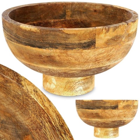 Miska drewniana na owoce warzywa przekąski MANGO 26cm 2.6L VILDE 139287