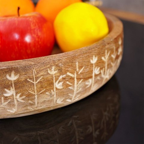 Miska drewniana na owoce warzywa przekąski MANGO duża 29cm 3L VILDE 139198