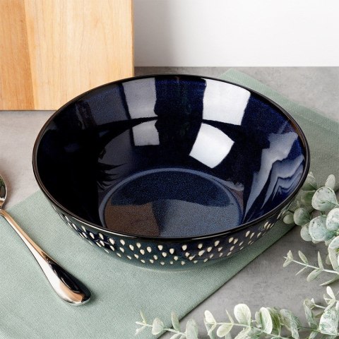 Miska sałatkowa do sałatki ceramiczna granatowa 20cm 1.1L SIAKI COLLECTION 139711