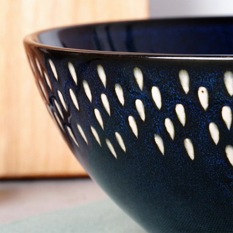 Miska sałatkowa do sałatki ceramiczna granatowa 20cm 1.1L SIAKI COLLECTION 139711