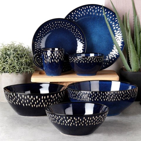 Miska sałatkowa do sałatki ceramiczna granatowa 23cm 2L SIAKI COLLECTION 139712