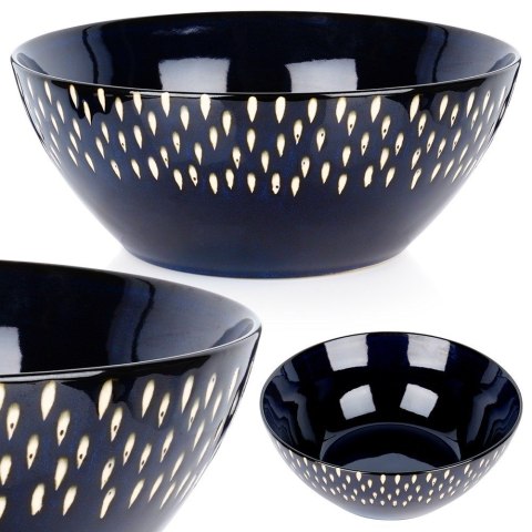 Miska sałatkowa do sałatki ceramiczna granatowa 23cm 2L SIAKI COLLECTION 139712