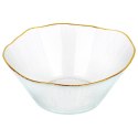 Miska sałatkowa do sałatki szklana złota 21cm 1.2L VILDE 139716