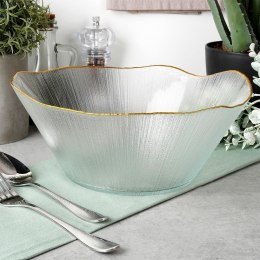 Miska sałatkowa do sałatki szklana złota 27cm 2.8L VILDE 139717
