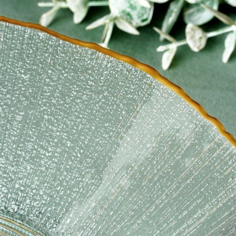 Miska sałatkowa do sałatki zupy szklana złota 20.5cm 500ml VILDE 139718