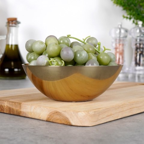 Miska stalowa do zupy na owoce przekąski słodycze złota 12cm 250ml VILDE 139395