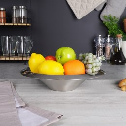 Miska stalowa na owoce warzywa przekąski słodycze srebrna 30cm 1.5L VILDE 139382