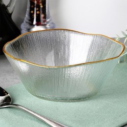 Miska szklana złota do zupy miseczka 15cm 500ml VILDE 139715