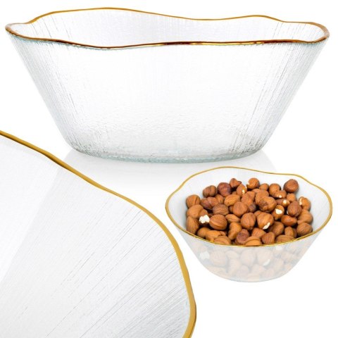 Miska szklana złota do zupy miseczka 15cm 500ml VILDE 139715