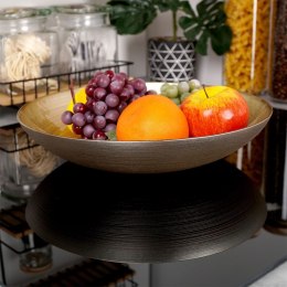 Miska szklana złota na sałatkę przekąski chipsy 30cm 2.2L VILDE 139263