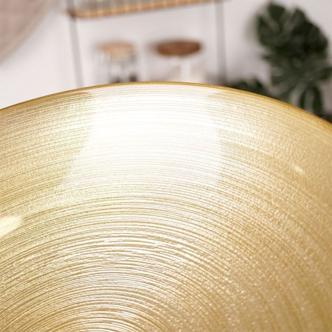 Miska szklana złota na sałatkę przekąski chipsy 30cm 2.2L VILDE 139263