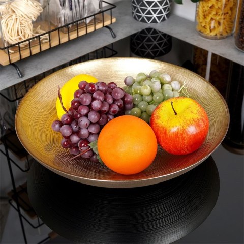 Miska szklana złota na sałatkę przekąski chipsy 30cm 2.2L VILDE 139263