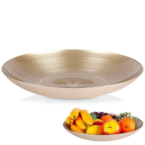 Miska szklana złota na sałatkę przekąski chipsy duża 40cm 6.5L VILDE 139264