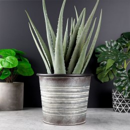 Osłonka na doniczkę metalowa mała 19x16 cm VILDE 339367