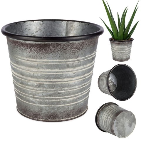 Osłonka na doniczkę metalowa mała 19x16 cm VILDE 339367