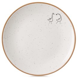 Talerz deserowy ceramiczny beżowy 20cm ORION 129107